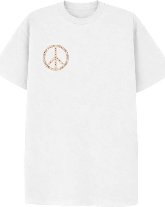 Paisley Peace T Shirt Cream