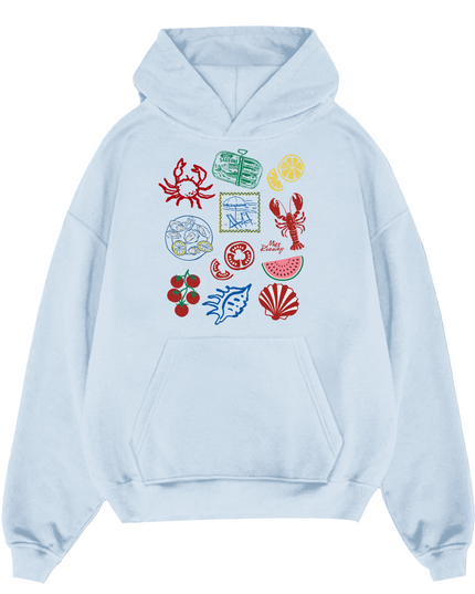 Crab, Seashell Hoodie Adults