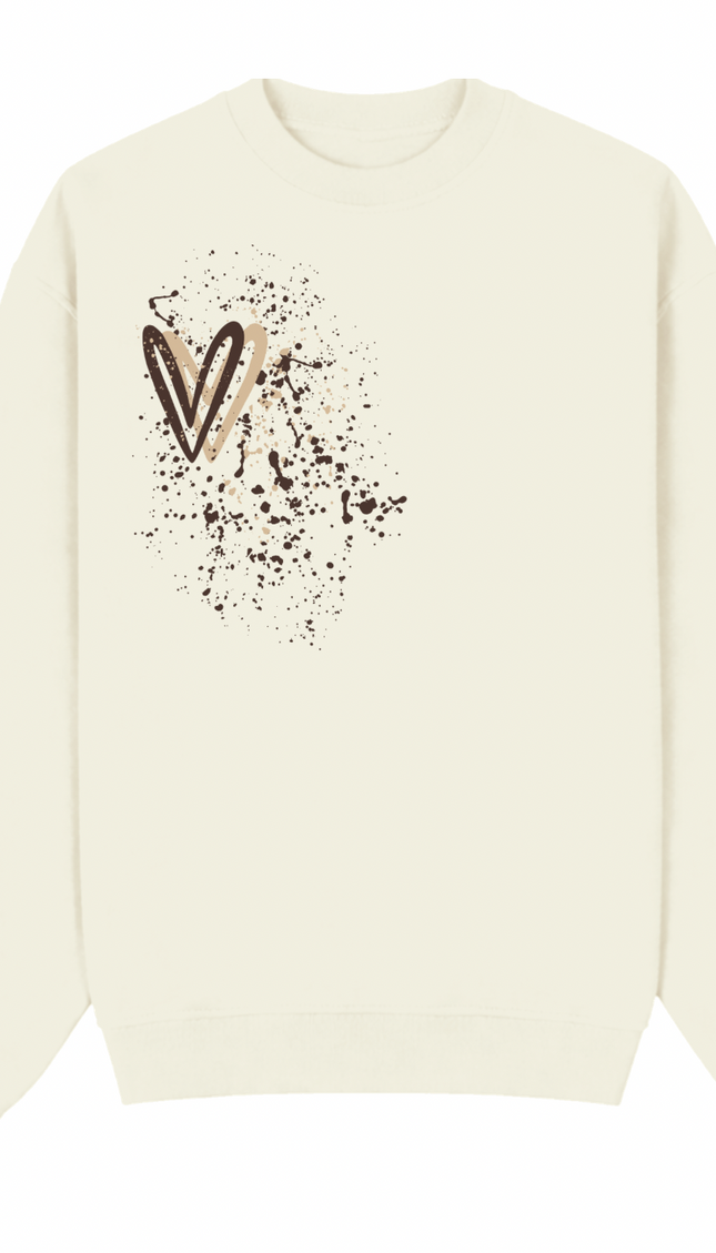Brown Heart Printed Sweatshirt by Miss Runway – image 2