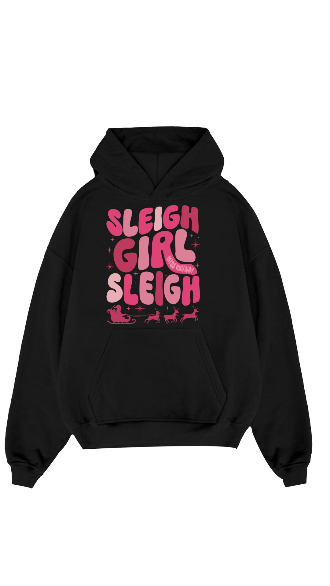 Miss Runway Sleigh Girl Hoodie Black