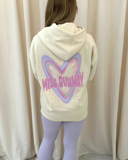 Miss Runway pastel Heart Printed Hoodie & Leggings Adults