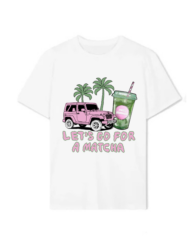 Let's Go For Matcha Printed T-shirt Adult