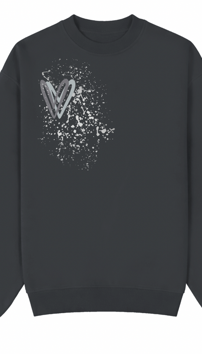 Grey Heart Printed Sweatshirt – image 12