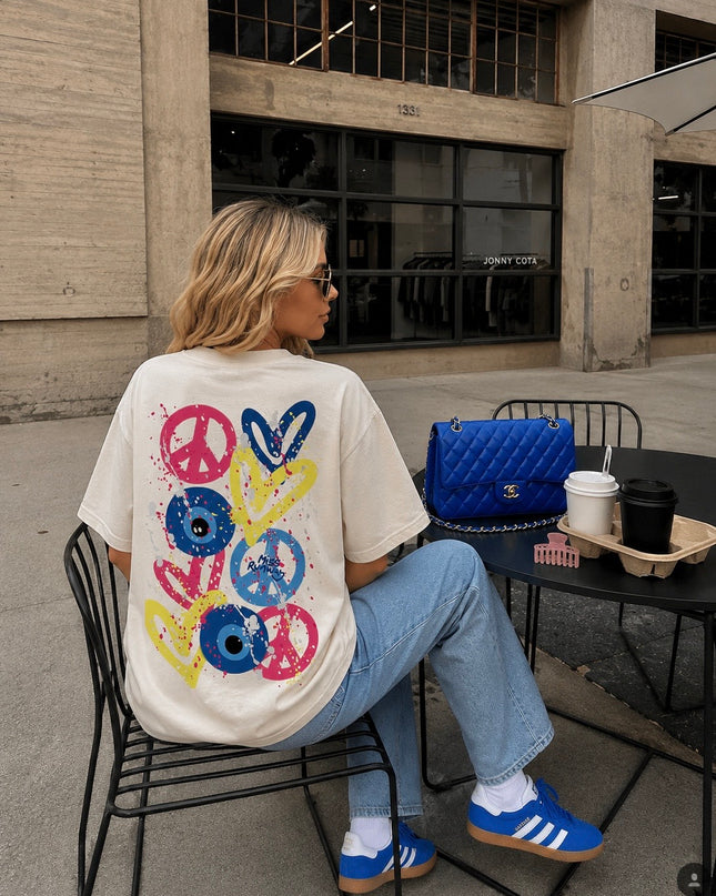 Neon Peace, Evil Eye, Hearts T-shirt