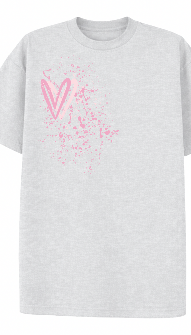 Pink Heart Printed T-shirt – image 6