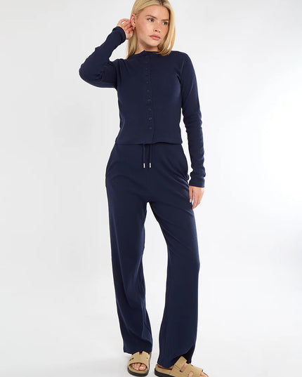 Button Loungewear Co ord  Navy