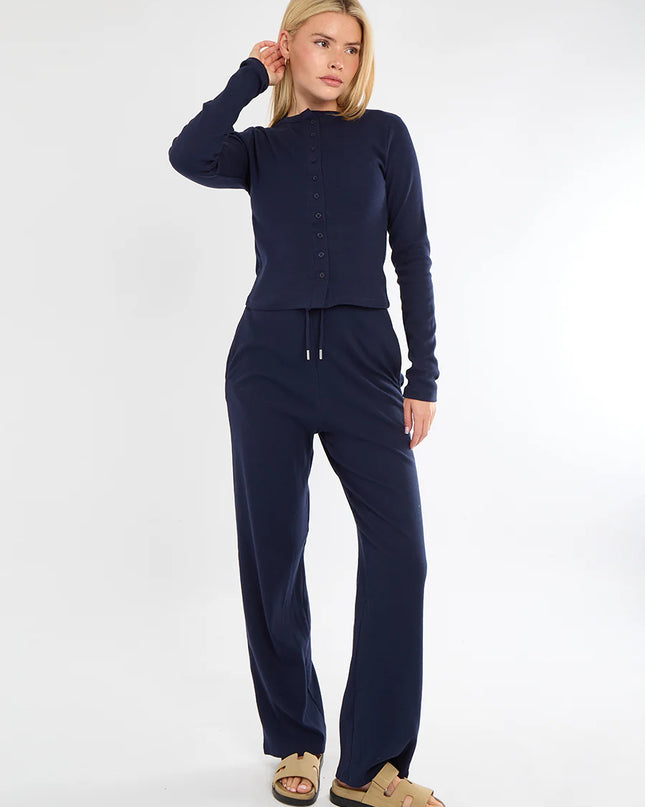 Button Loungewear Co ord  Navy