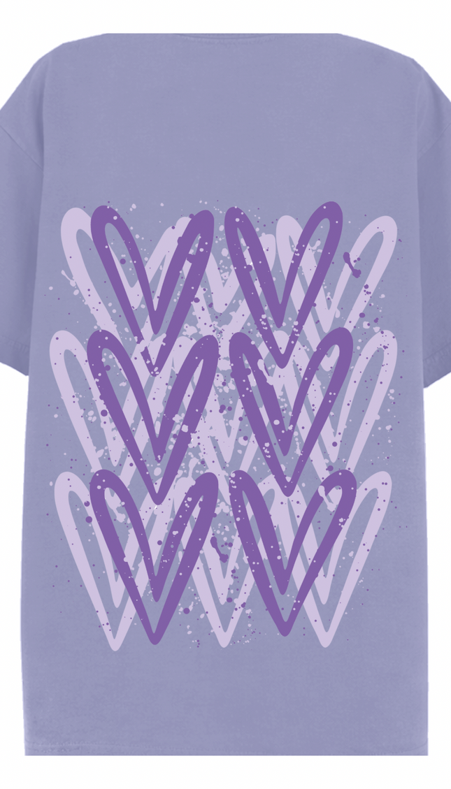 Lilac Heart Printed T-shirt – image 5