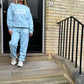 Miss Runway Edit 1 Oversized Sweatshirt Tracksuit Blue/White