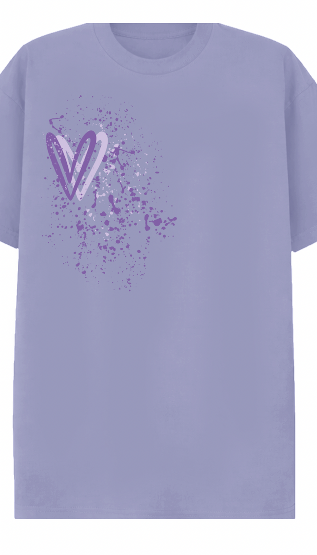 Lilac Heart Printed T-shirt – image 6