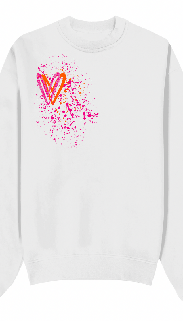 Neon Paisley Heart Printed Sweatshirt by Miss Runway – image 2
