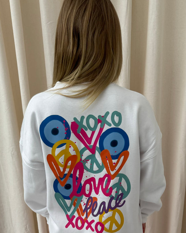 XOXO Graffiti Sweatshirt White