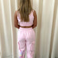 Pastel Heart Graffiti Cargo Co ord Pink