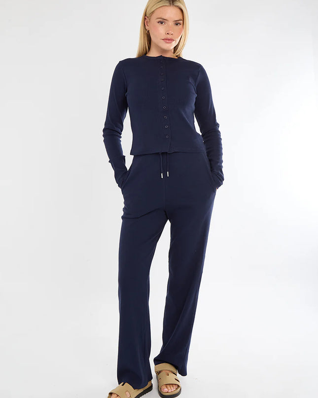 Button Loungewear Co ord  Navy