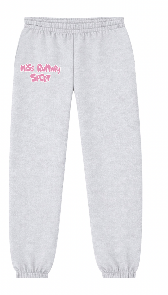 Miss Runway Sport Joggers Grey/Pink – adult printed joggers by Miss Runway
