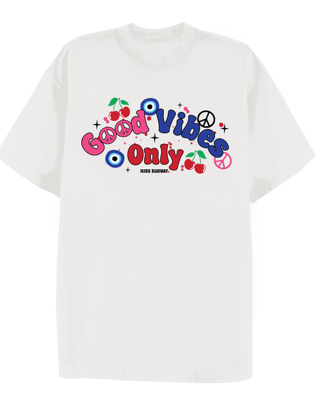 Good Vibes Only Printed T-shirt Adult