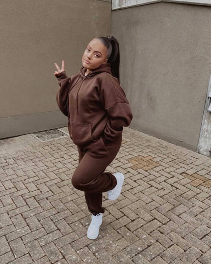 Brown Hooded Tracksuit
