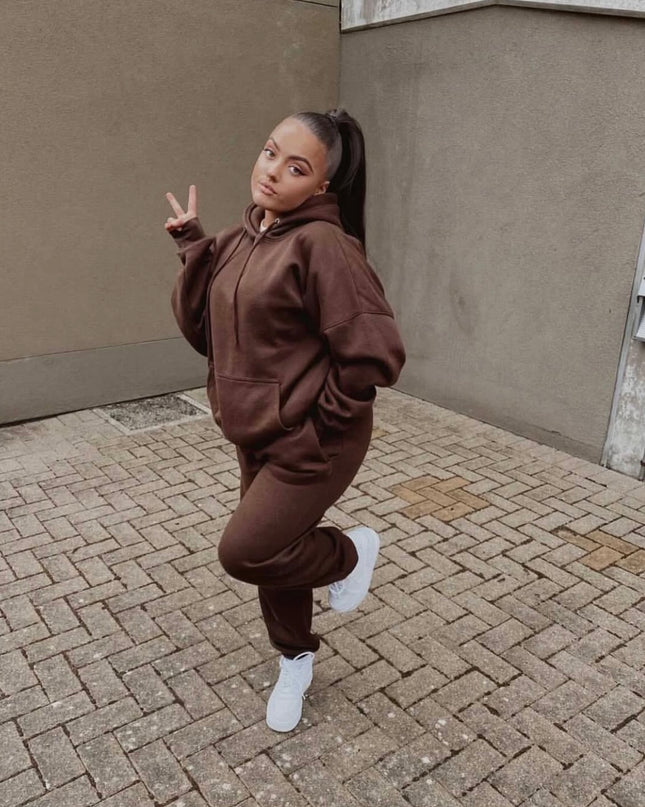 Brown Hooded Tracksuit