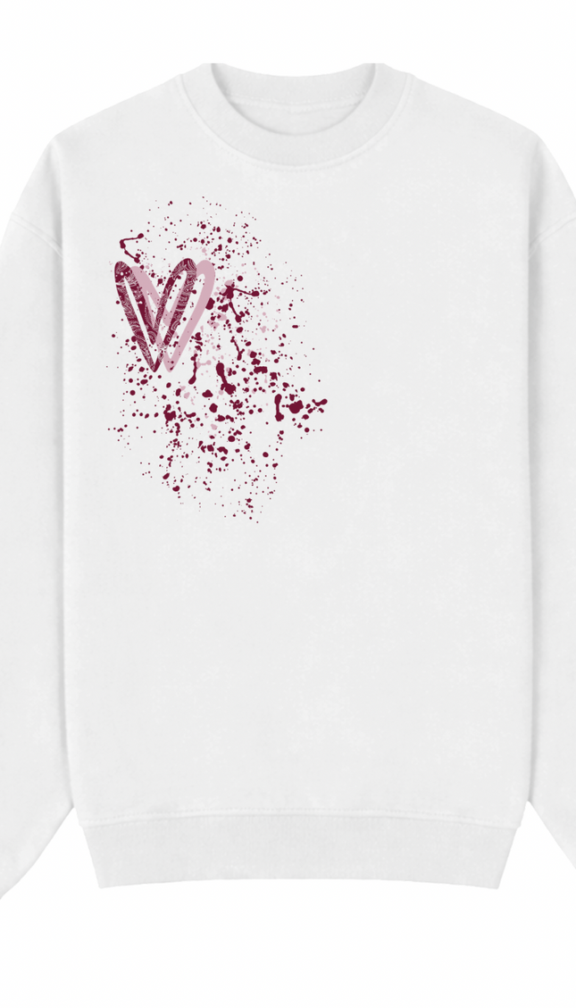Burgundy Paisley Heart Printed Sweatshirt by Miss Runway – image 2