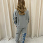 Angel Numbers Protect Your Energy Graffiti Sweatshirt Tracksuit Grey - Blue