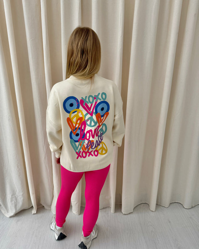XOXO Printed Sweatshirt & Leggings Adults