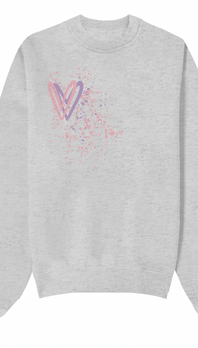Dark Pastel Heart Printed Sweatshirt by Miss Runway – image 2