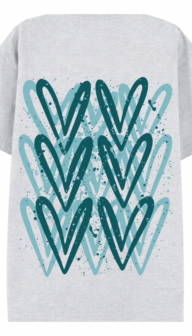 Teal Heart Printed T-shirt – image 5