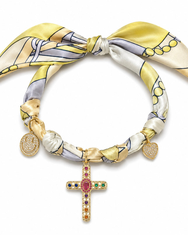 Endless Opulence Bandanna Choker Lemon