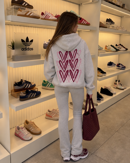 Graffiti Burgundy Heart Hoodie – alternate view