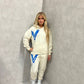 Blue Heart Sprayed Cream Hooded Tracksuit