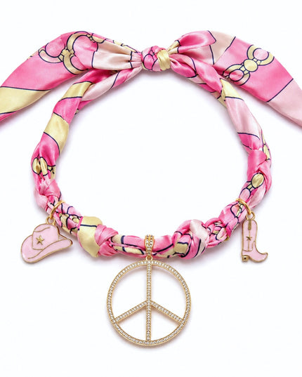 Endless Opulence Bandanna Choker Pink & Lemon