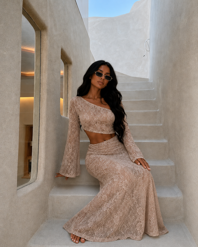 Sun-kissed Soleil Lace Co-ord Mocha (Pre order 28th June)