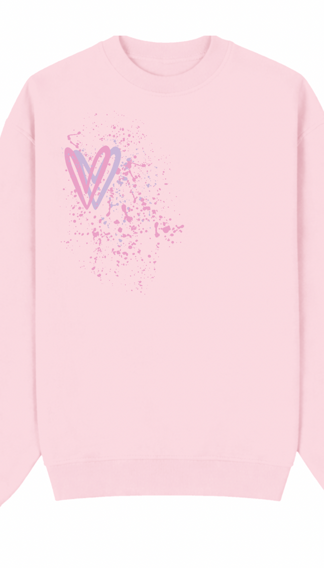Pastel Heart Printed Sweatshirt – image 4