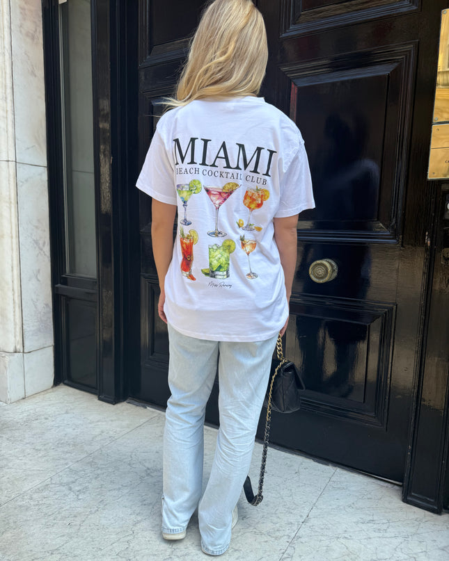 Miami Cocktail Club Printed T-shirt Adult