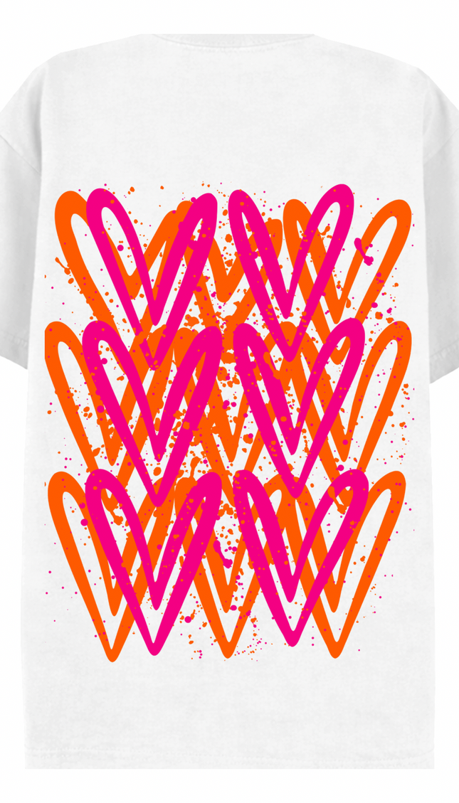 Neon Heart Printed T-shirt – additional view