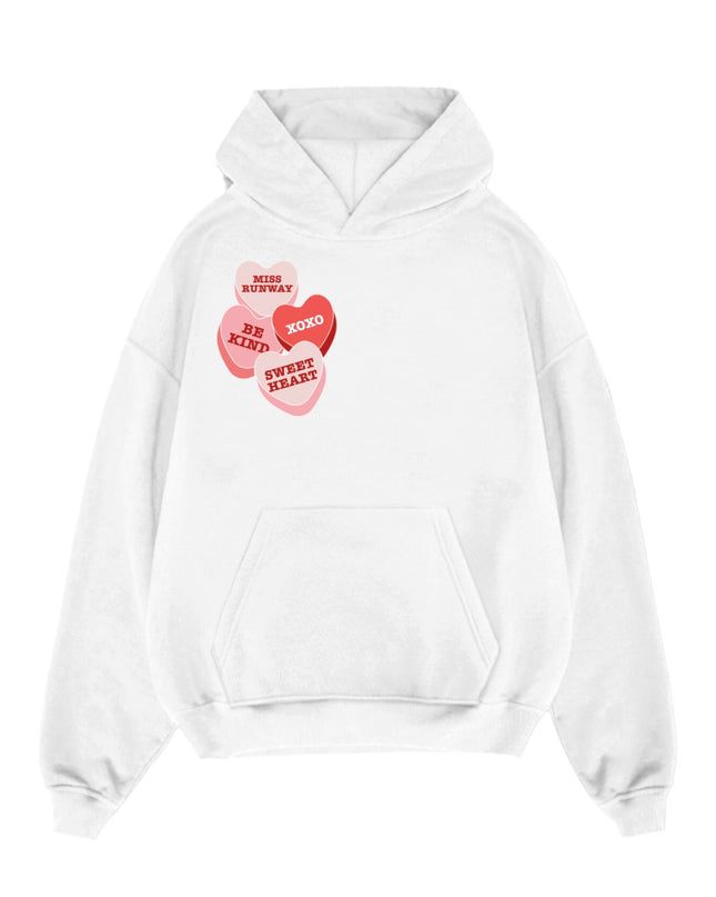 Love Heart Hoodie White