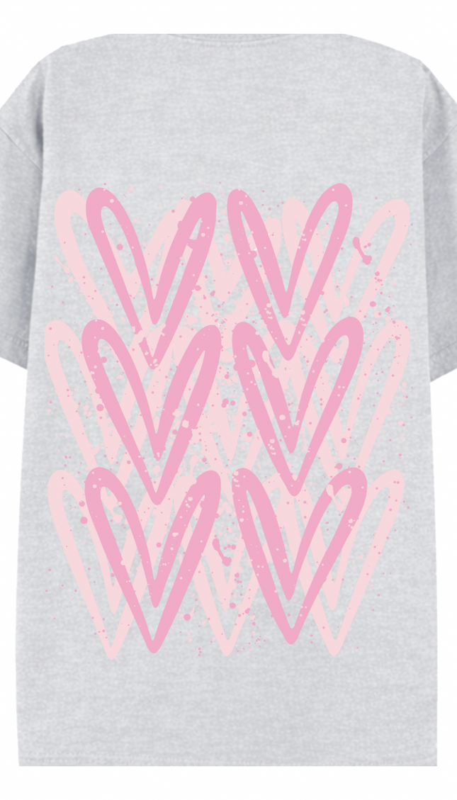 Pink Heart Printed T-shirt – image 5