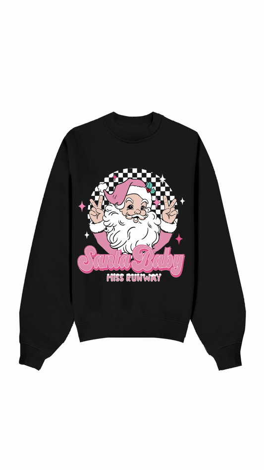 Santa Baby Sweatshirt Black