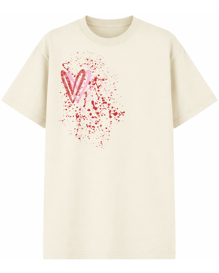Pink/Red Paisley Heart Printed T-shirt Kids