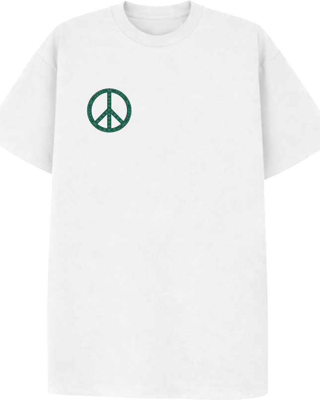 Paisley Peace T Shirt Green