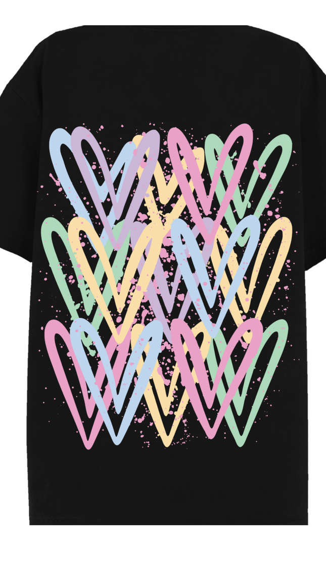 Pastel Heart Printed T-shirt – image 7