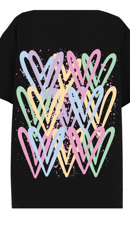 Pastel Heart Printed T-shirt – image 7