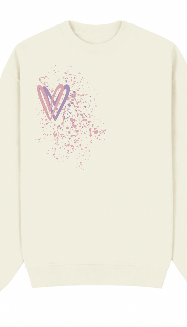 Dark Pastel Heart Printed Sweatshirt – image 8