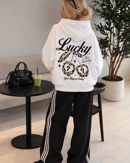 Lucky 7 Hoodie White Kids