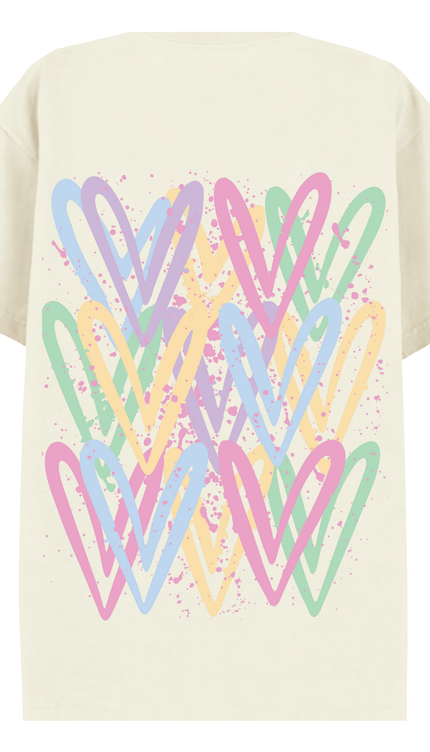 Pastel Heart Printed T-shirt – image 9