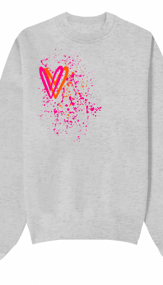 Neon Heart Printed Sweatshirt – image 10