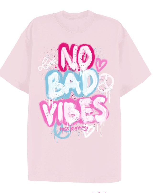 No Bad Vibes Printed T-shirt Adult