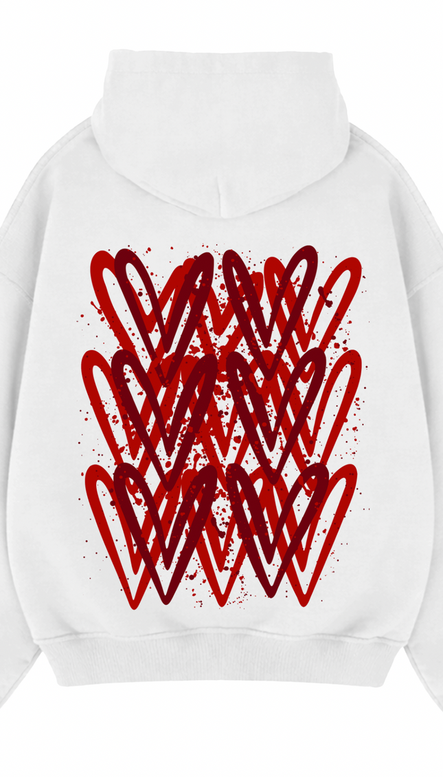 Red Heart Printed Hoodie – image 5