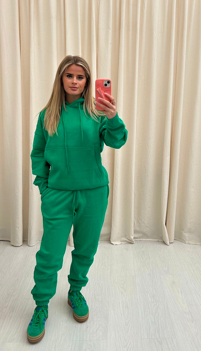 Oversized Hooded Tracksuit Green