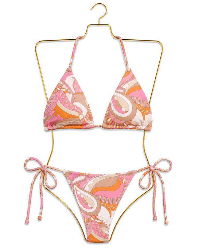 Endless Opulence Mesh Bikini Pink, Orange & Beige (Pre order 15th June)
